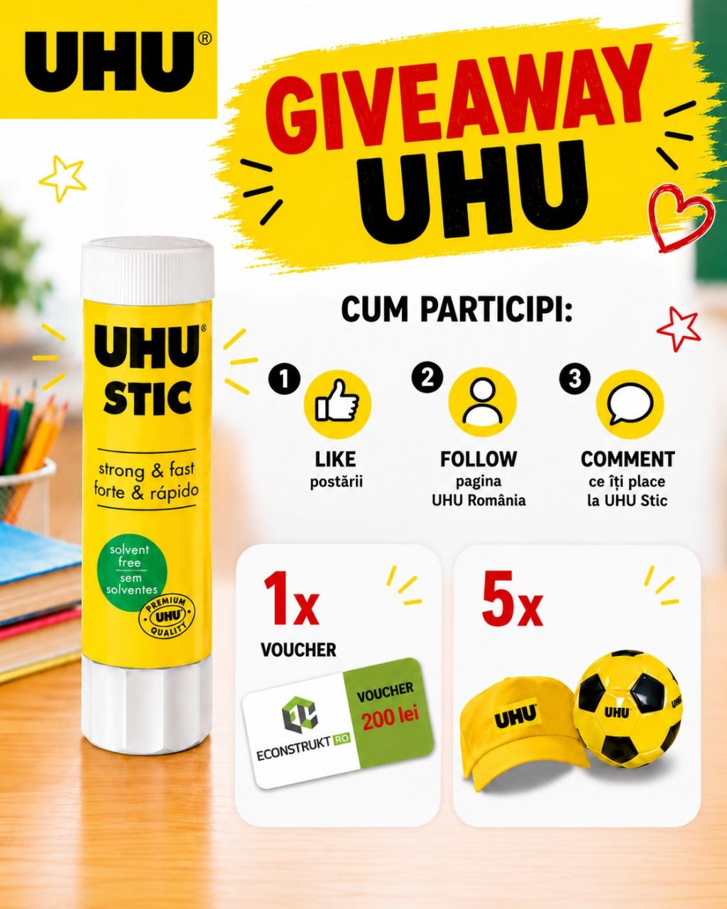 GIVEAWAY UHU – Concurs Instagram